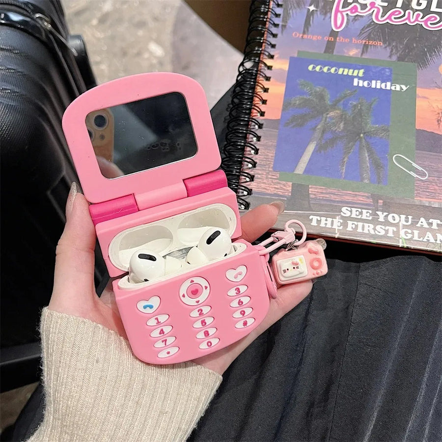 Hello Kitty Retro Cellphone Airpods case