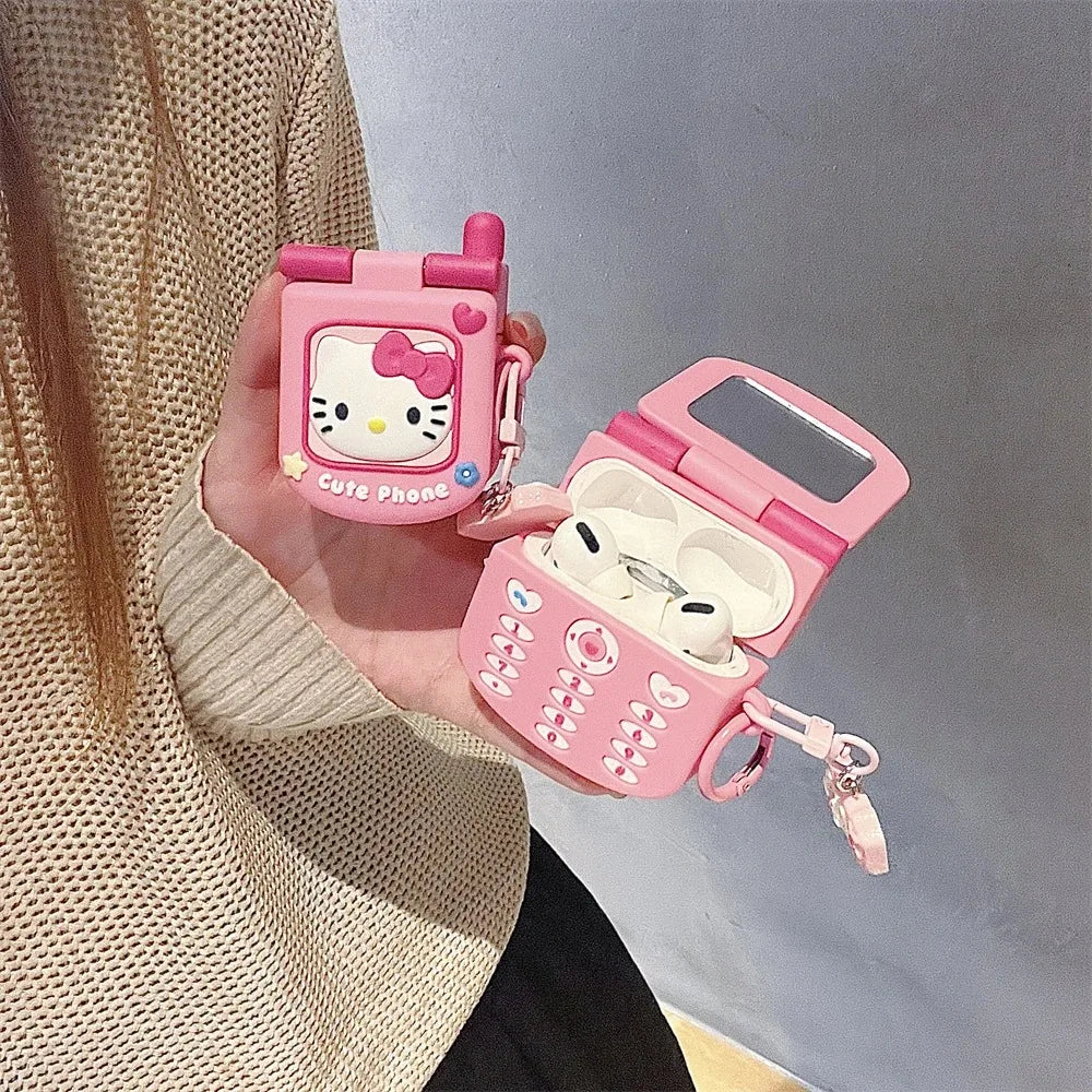 Hello Kitty Retro Cellphone Airpods case