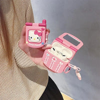 Hello Kitty Retro Cellphone Airpods case