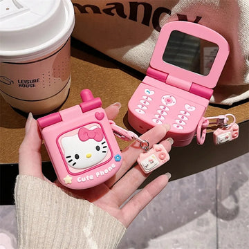 Hello Kitty Retro Cellphone Airpods case