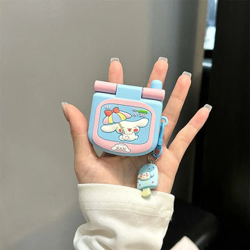 3D Cute Sanrio Cinnamoroll Earphone Case For Airpods 1 2 3 4 Pro 2 Wireless Bluetooth Headset Protective Soft Cover With Pendant