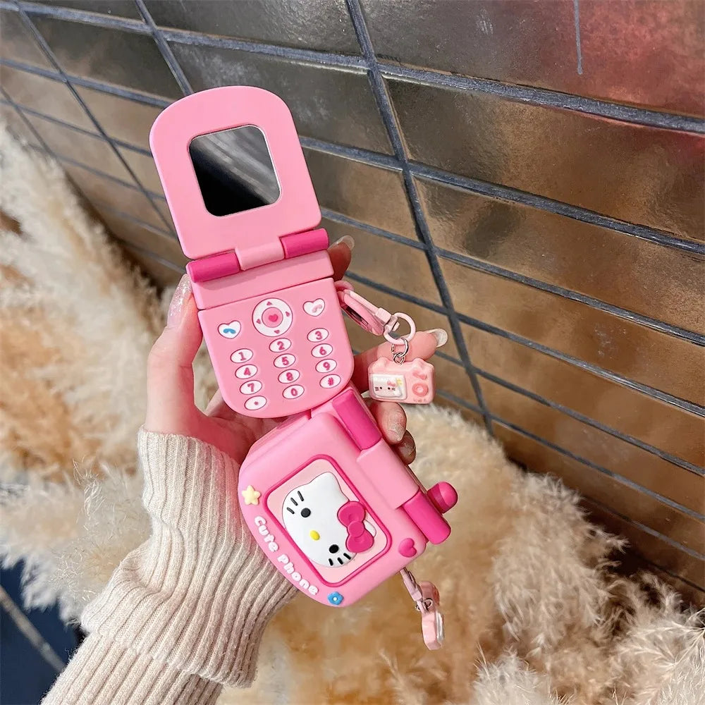 Hello Kitty Retro Cellphone Airpods case