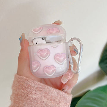 Pink Gradient Heart Airpods case - Case Me