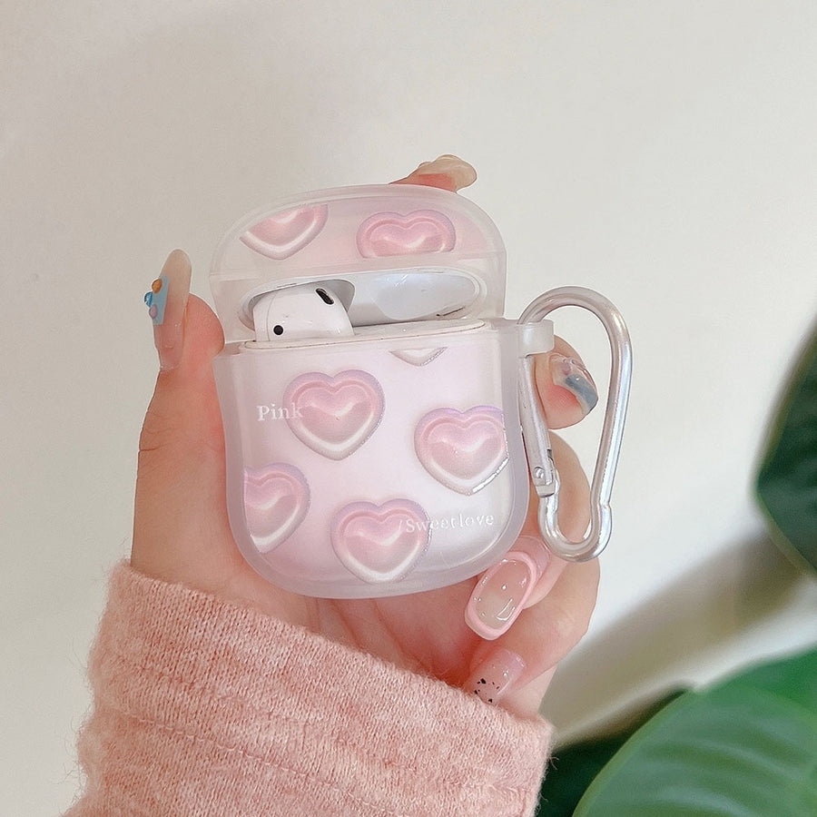 Pink Gradient Heart Airpods case - Case Me